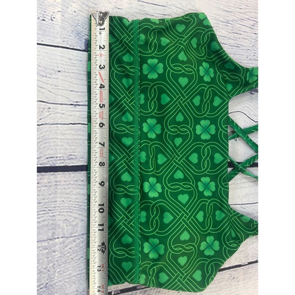 CVG Constantly Varied Gear Green Celtic Shamrock Strap Sports Bra Womens Medium - Picture 6 of 9
